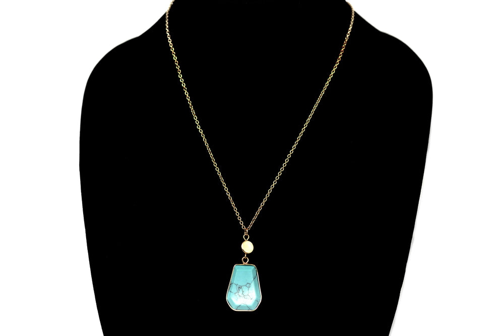 TURQUOISE REIKI QUARTZ NECKLACE